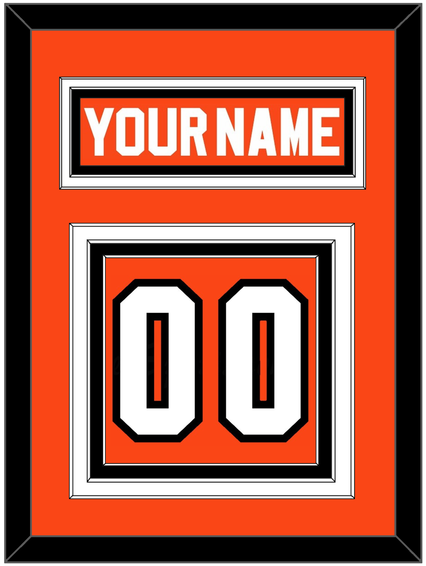 Philadelphia Nameplate & Number (Back) - Road Orange (1983-2001) - Premier Tier 2