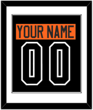 Philadelphia Nameplate & Number (Back) Combined - Alternate Black - Single Mat 1