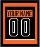 Philadelphia Nameplate & Number (Back) Combined - Alternate Black - Single Mat 2