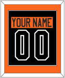 Philadelphia Nameplate & Number (Back) Combined - Alternate Black - Single Mat 2