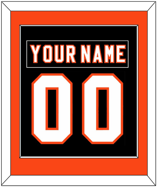 Philadelphia Nameplate & Number (Back) Combined - Road/Home Black (1997-2007) - Essential Tier 2