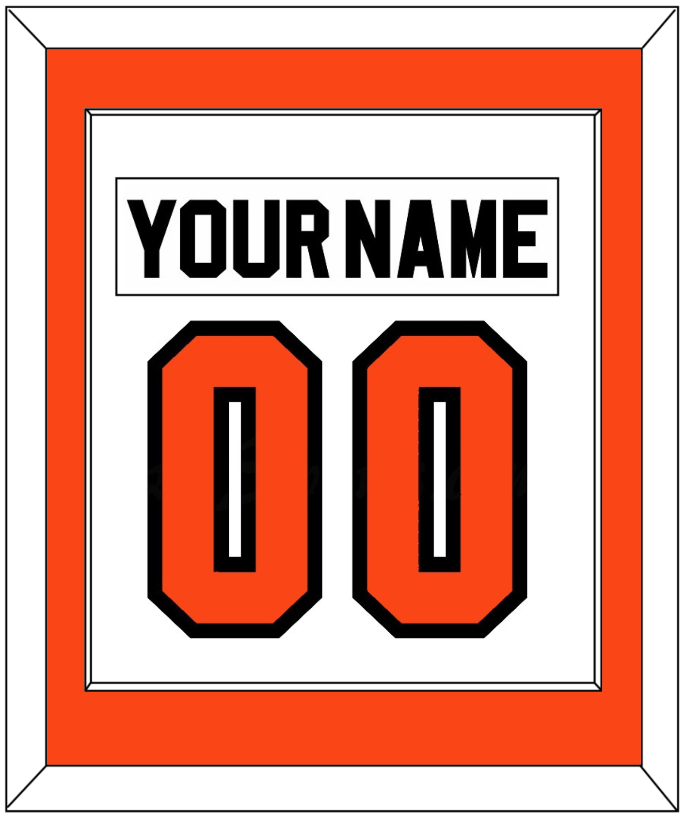 Philadelphia Nameplate & Number (Back) Combined - Home White (1983-2007) - Essential Tier 1