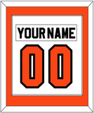 Philadelphia Nameplate & Number (Back) Combined - Road White (2007-2010) - Single Mat 1