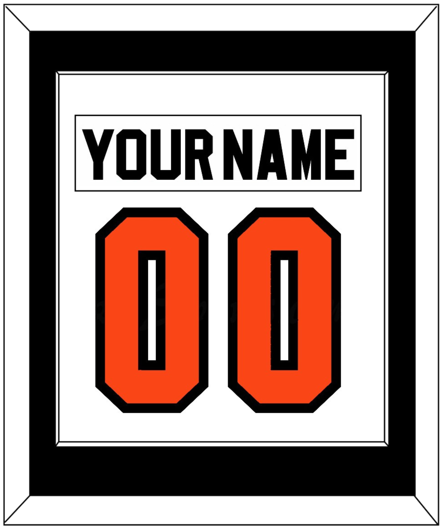 Philadelphia Nameplate & Number (Back) Combined - Home White (1983-2007) - Essential Tier 2