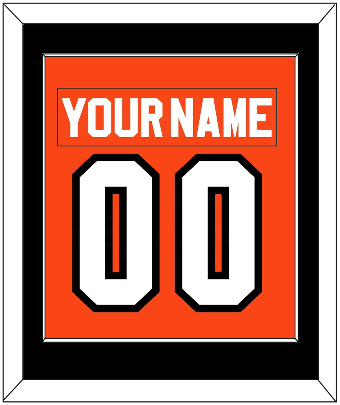 Philadelphia Nameplate & Number (Back) Combined - Road Orange (1977-1983) - Essential Tier 2