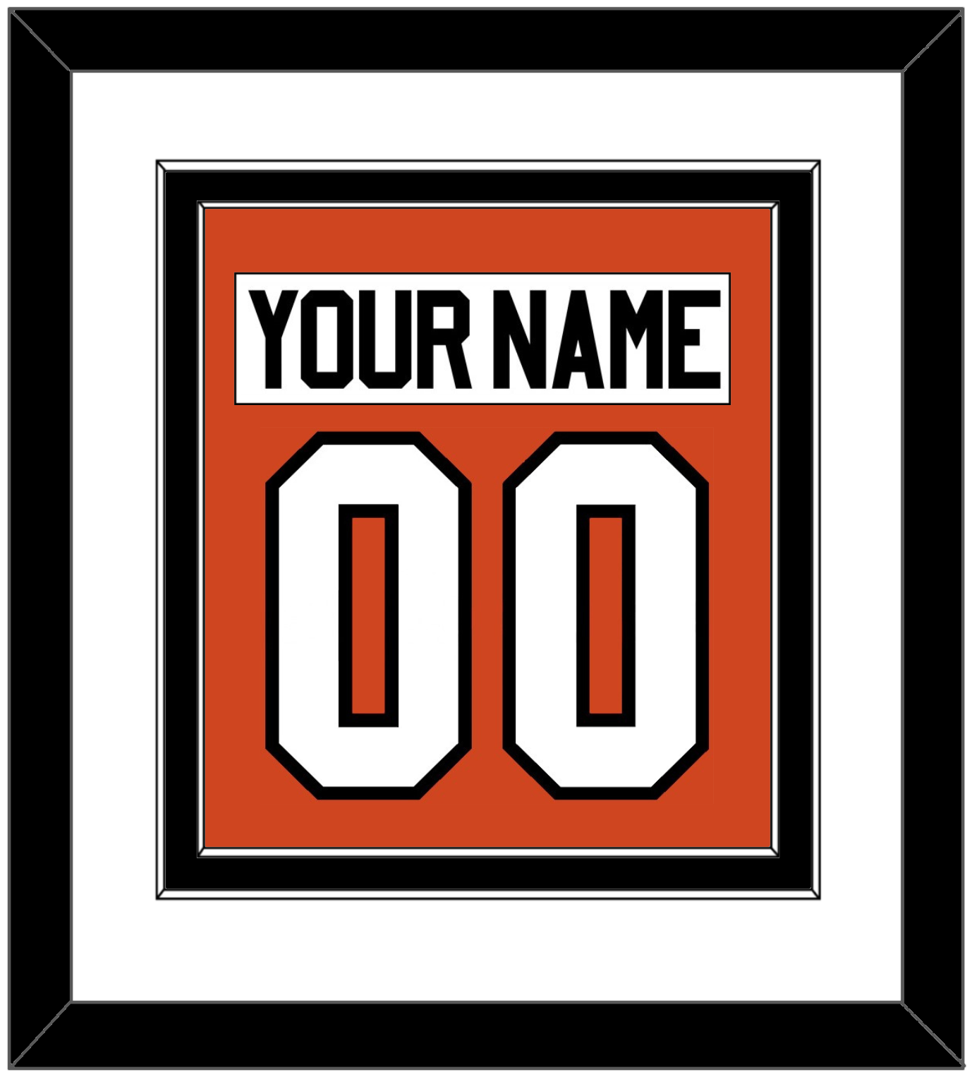 Philadelphia Nameplate & Number (Back) Combined - Home Orange - Signature Tier 1