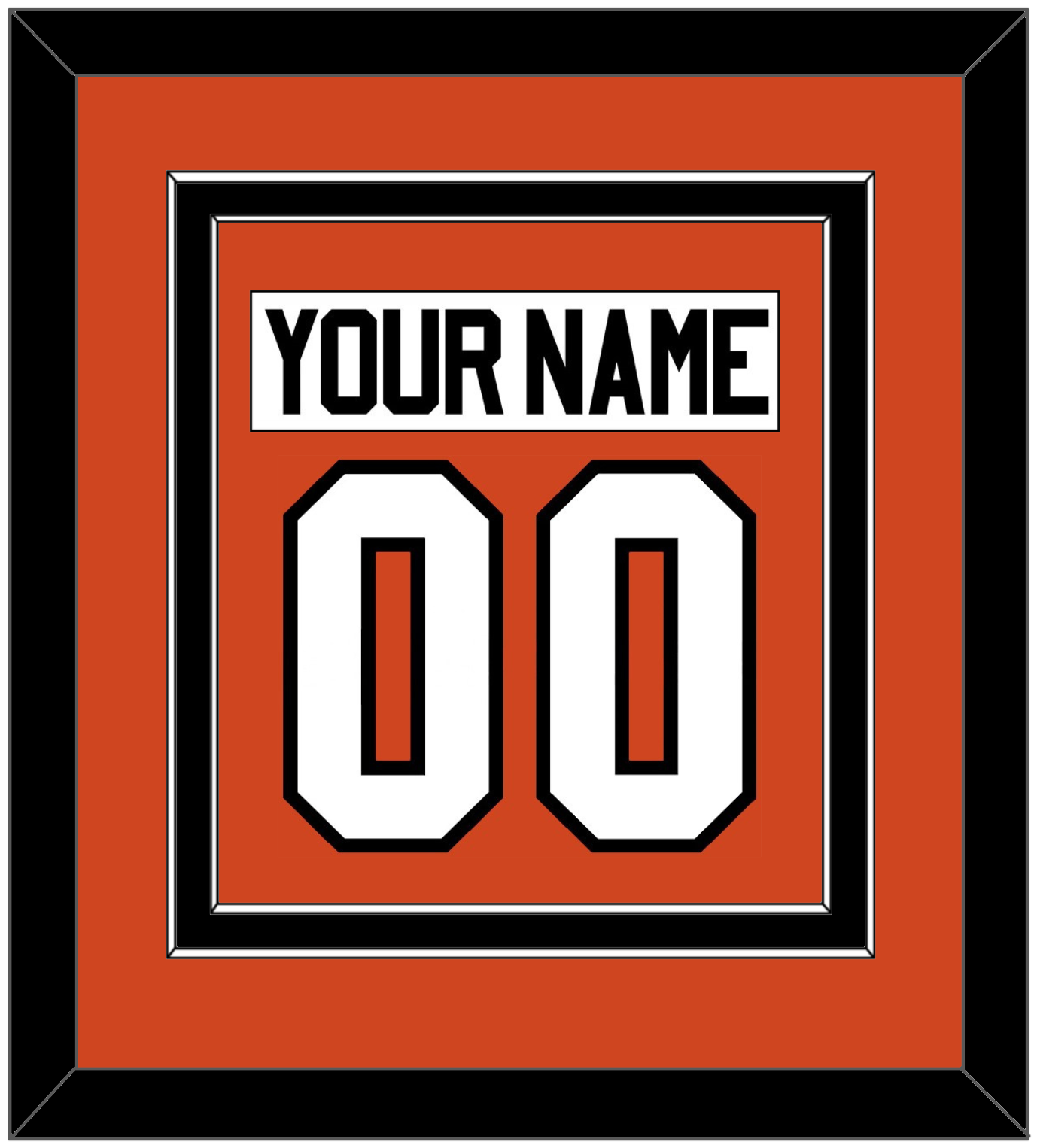 Philadelphia Nameplate & Number (Back) Combined - Home Orange - Signature Tier 2