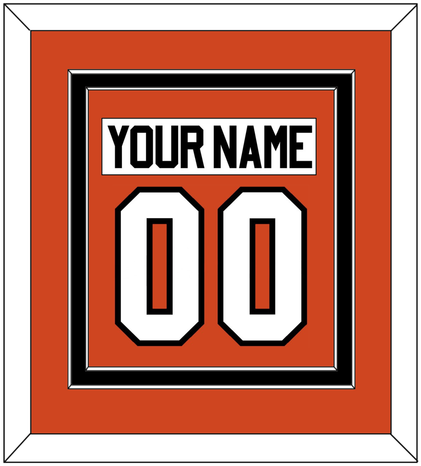 Philadelphia Nameplate & Number (Back) Combined - Home Orange - Signature Tier 2