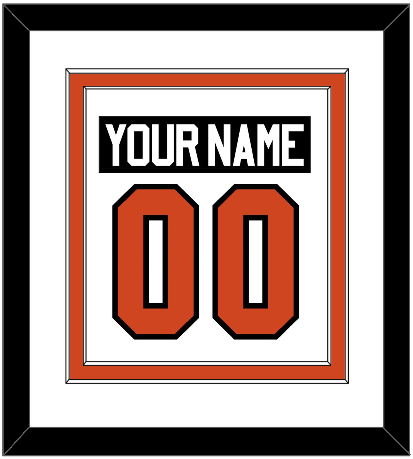 Philadelphia Nameplate & Number (Back) Combined - Road White - Signature Tier 1