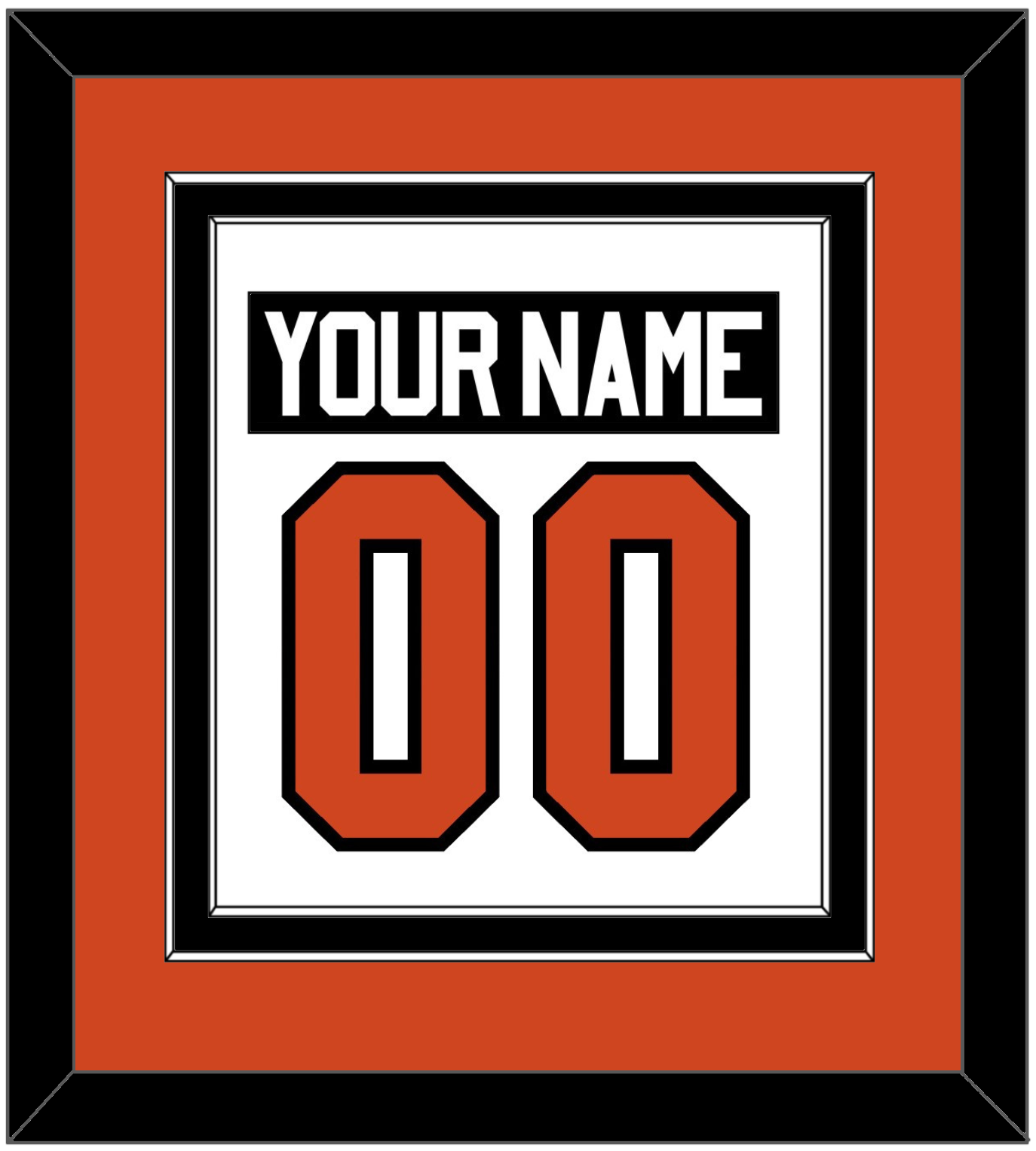 Philadelphia Nameplate & Number (Back) Combined - Road White - Signature Tier 2
