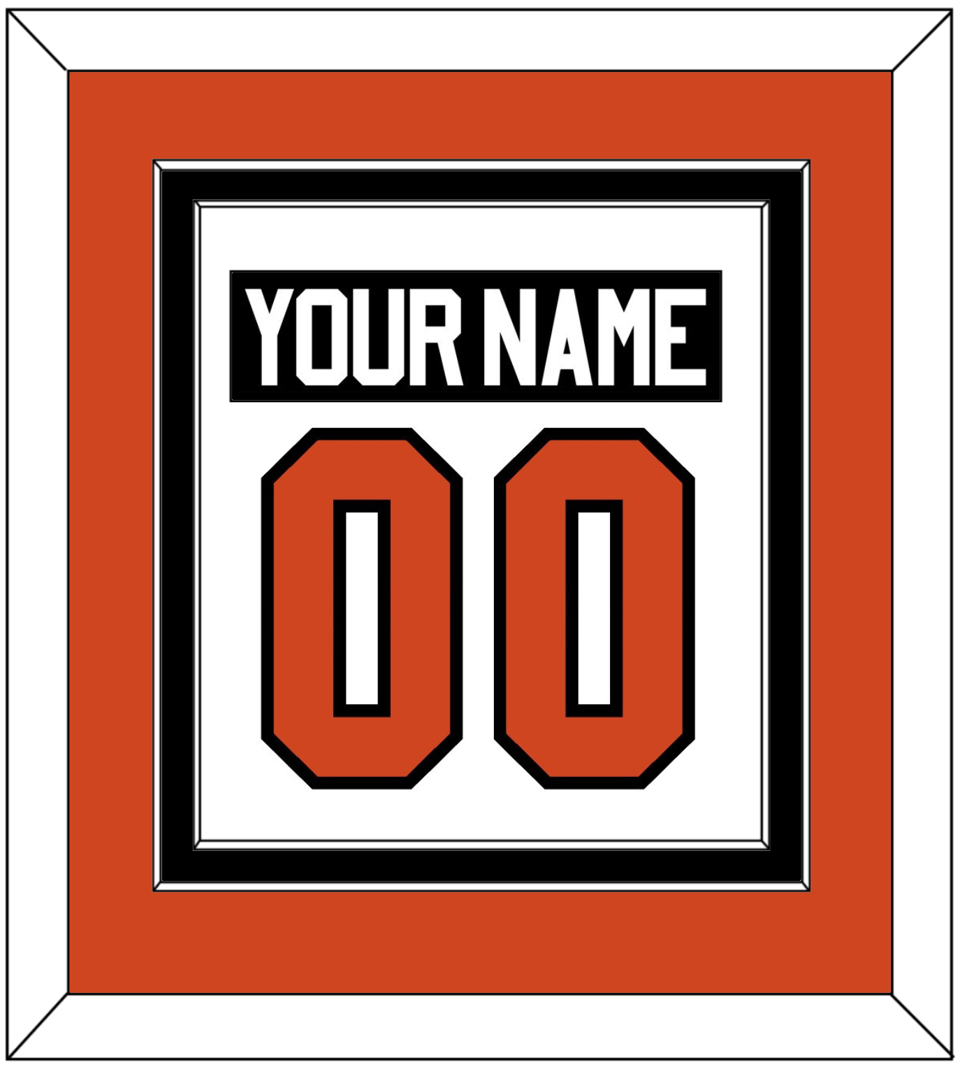 Philadelphia Nameplate & Number (Back) Combined - Road White - Signature Tier 2