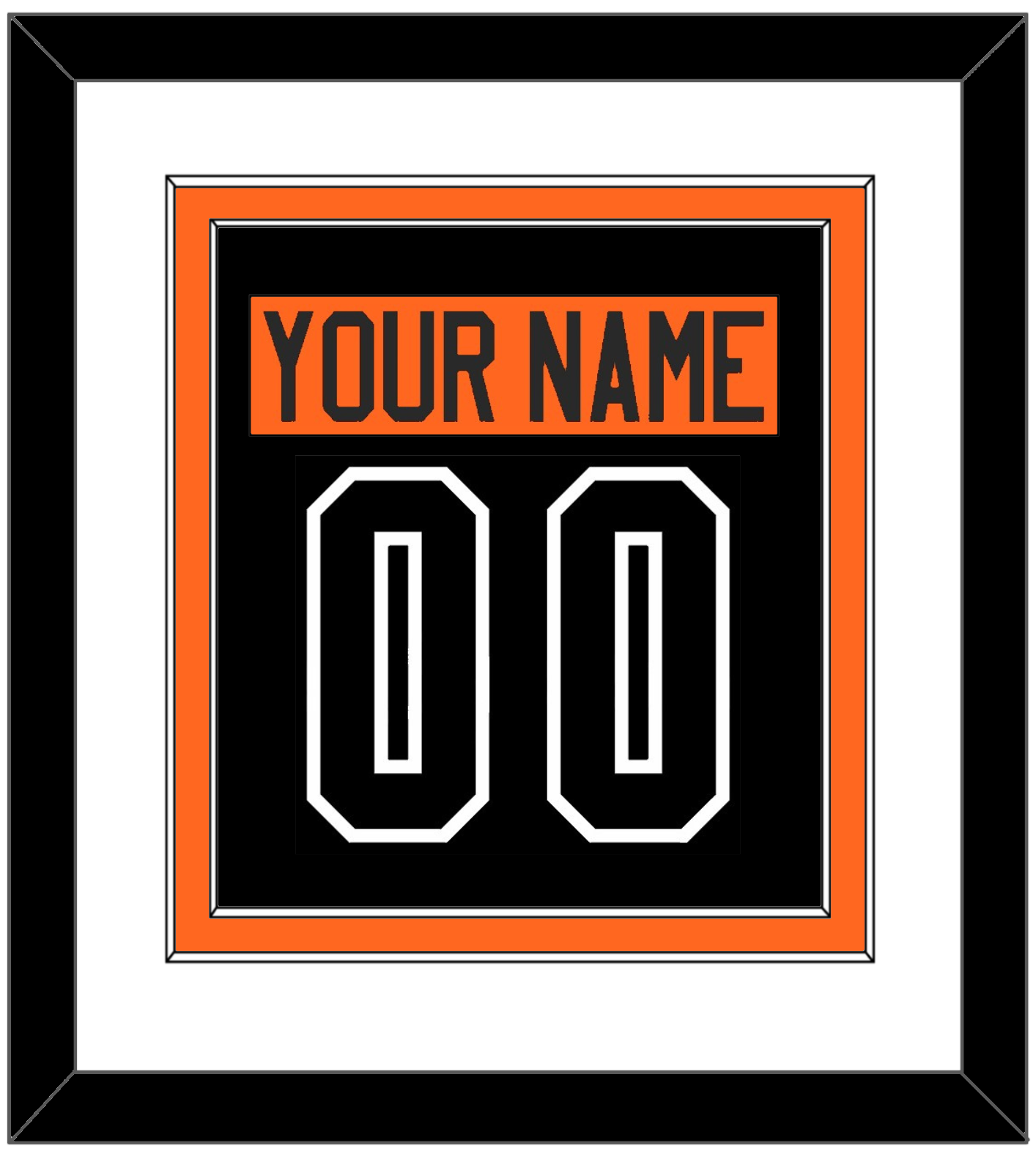 Philadelphia Nameplate & Number (Back) Combined - Alternate Black - Signature Tier 1