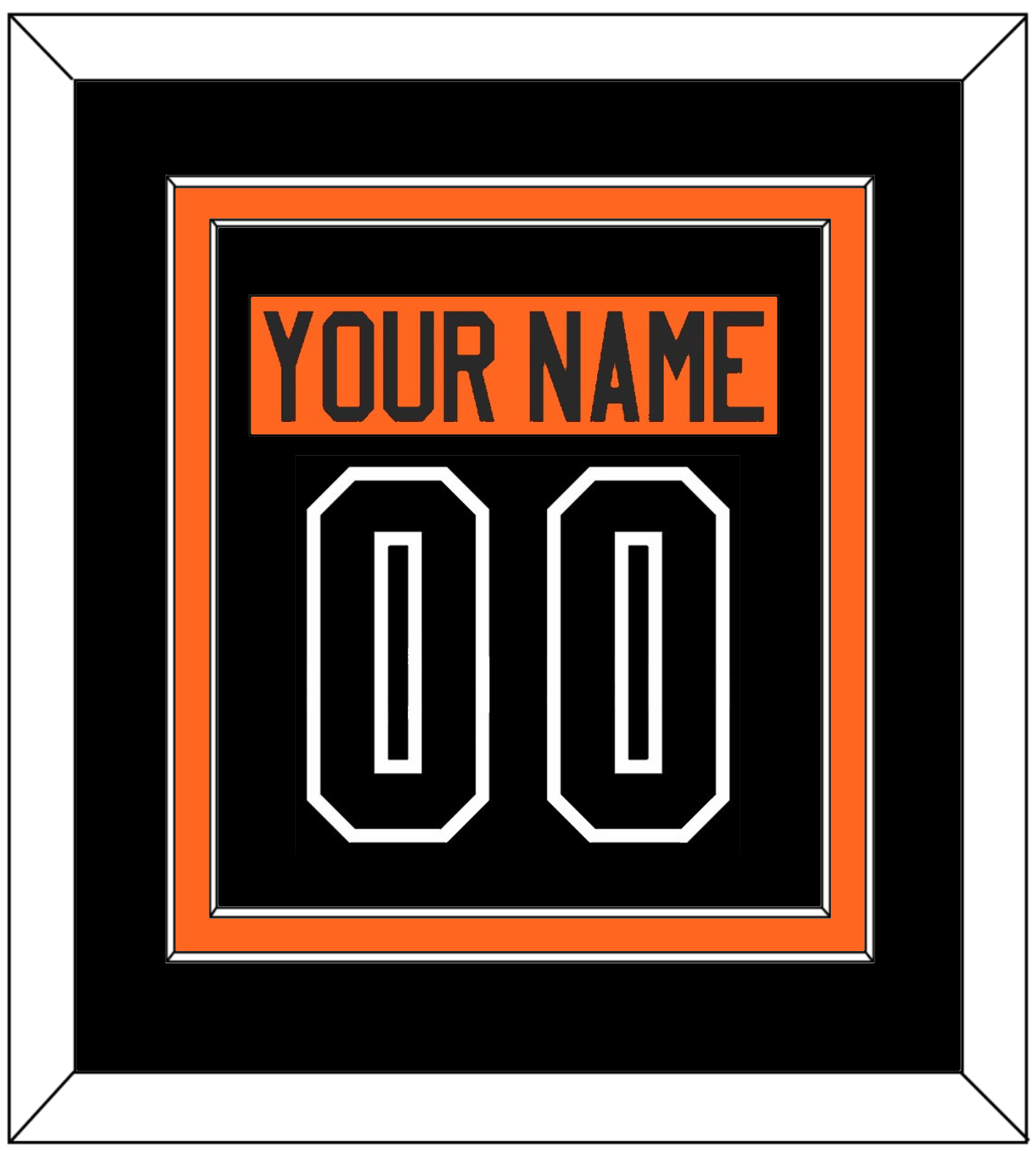 Philadelphia Nameplate & Number (Back) Combined - Alternate Black - Signature Tier 2