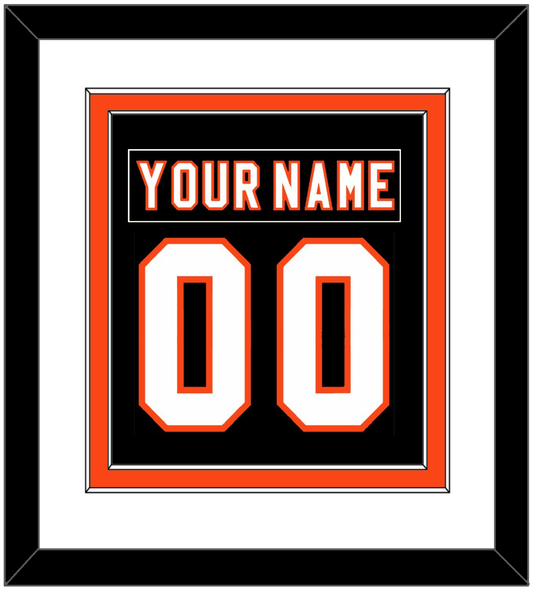 Philadelphia Nameplate & Number (Back) Combined - Road/Home Black (1997-2007) - Signature Tier 1