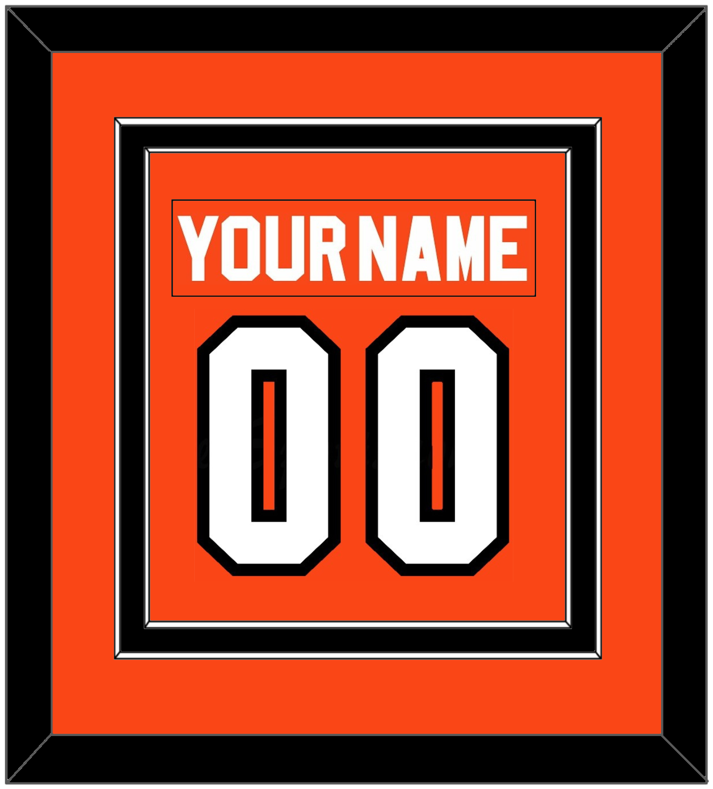 Philadelphia Nameplate & Number (Back) Combined - Road Orange (1977-1983) - Signature Tier 2