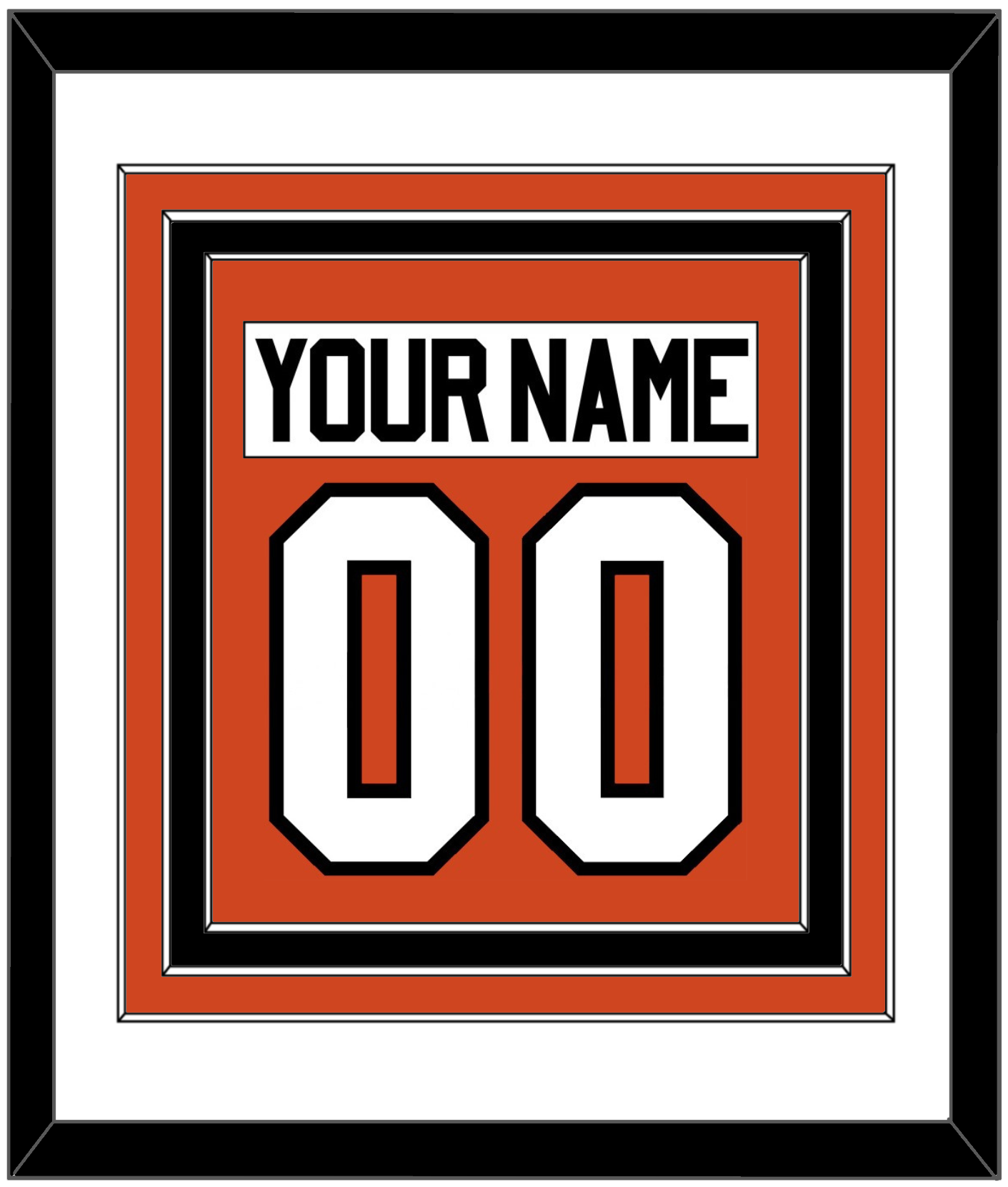 Philadelphia Nameplate & Number (Back) Combined - Home Orange - Premier Tier 1