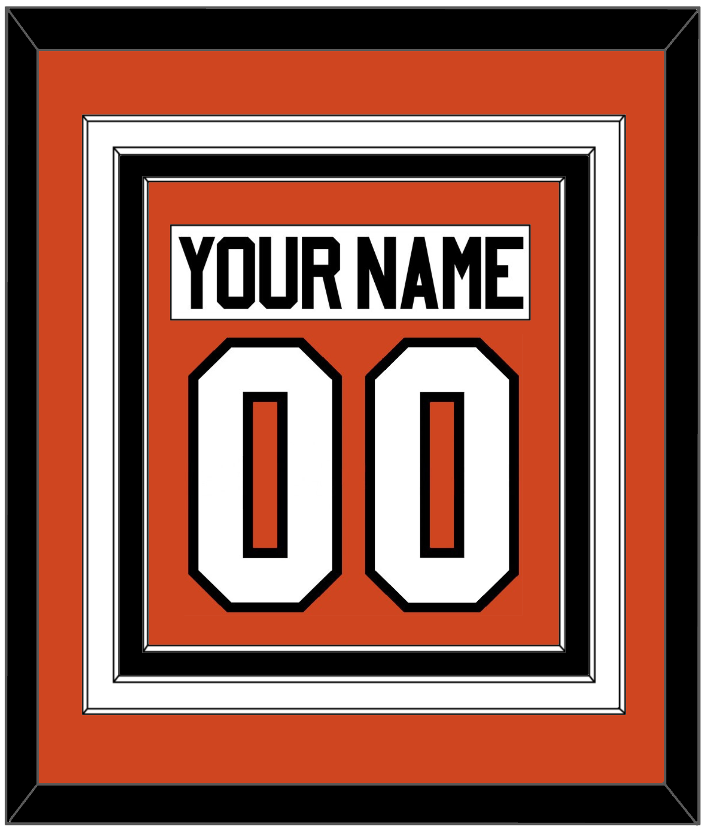 Philadelphia Nameplate & Number (Back) Combined - Home Orange - Premier Tier 2