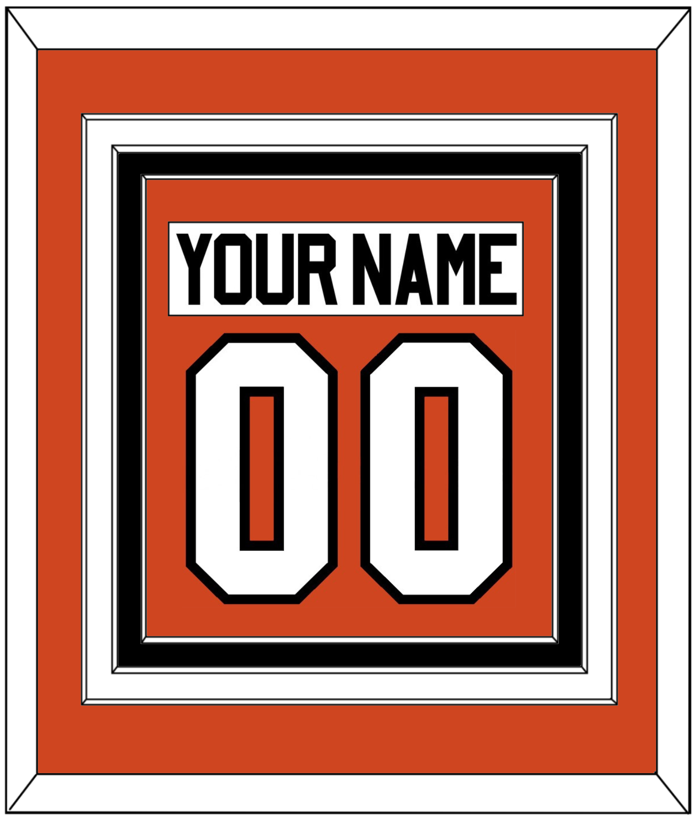 Philadelphia Nameplate & Number (Back) Combined - Home Orange - Premier Tier 2