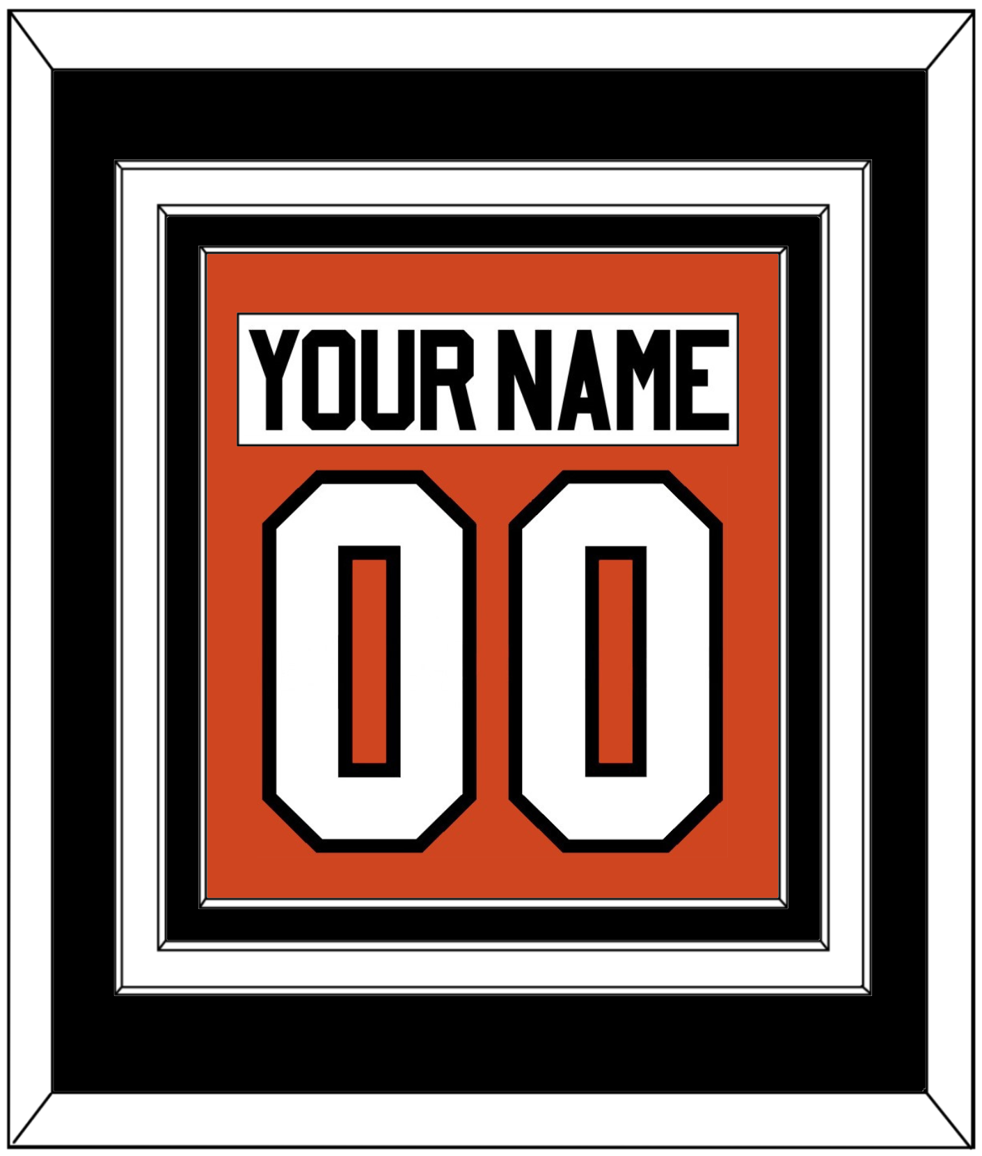 Philadelphia Nameplate & Number (Back) Combined - Home Orange - Premier Tier 3