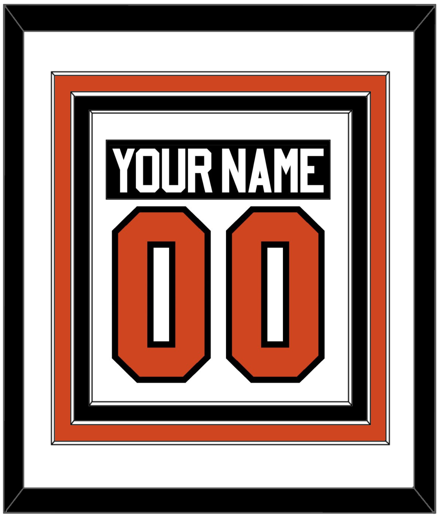 Philadelphia Nameplate & Number (Back) Combined - Road White - Premier Tier 1