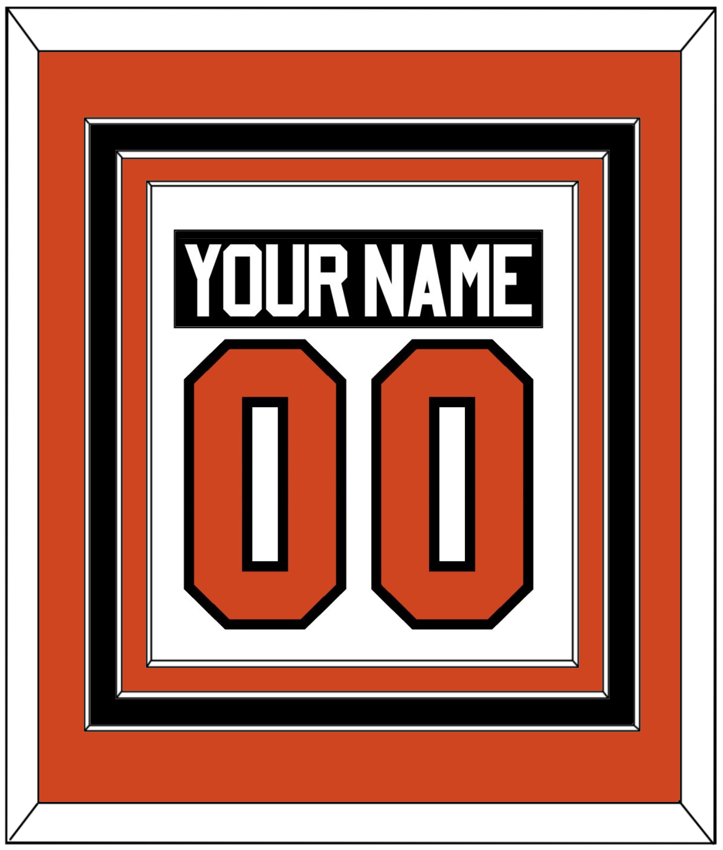 Philadelphia Nameplate & Number (Back) Combined - Road White - Premier Tier 2