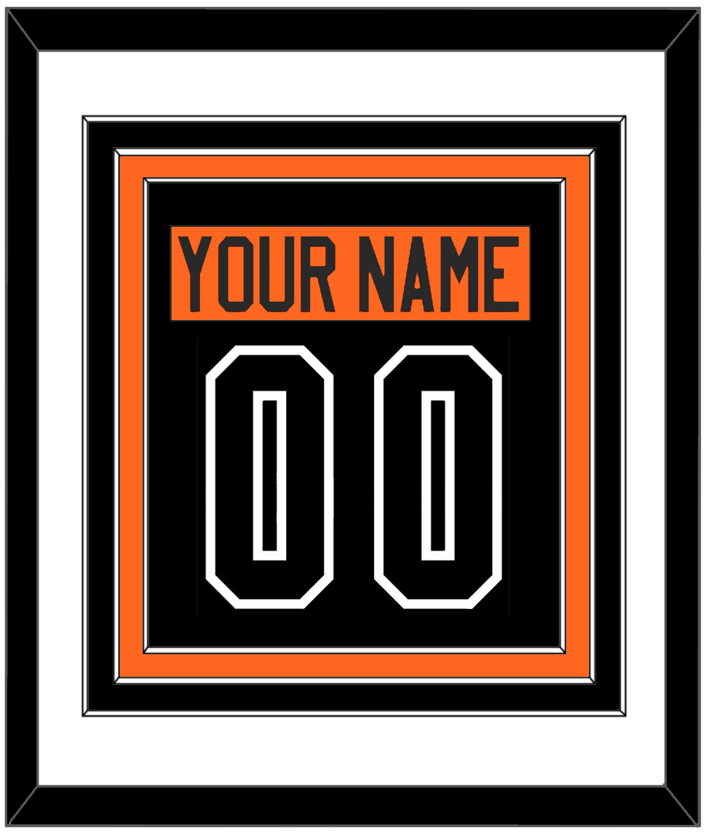 Philadelphia Nameplate & Number (Back) Combined - Alternate Black - Premier Tier 1