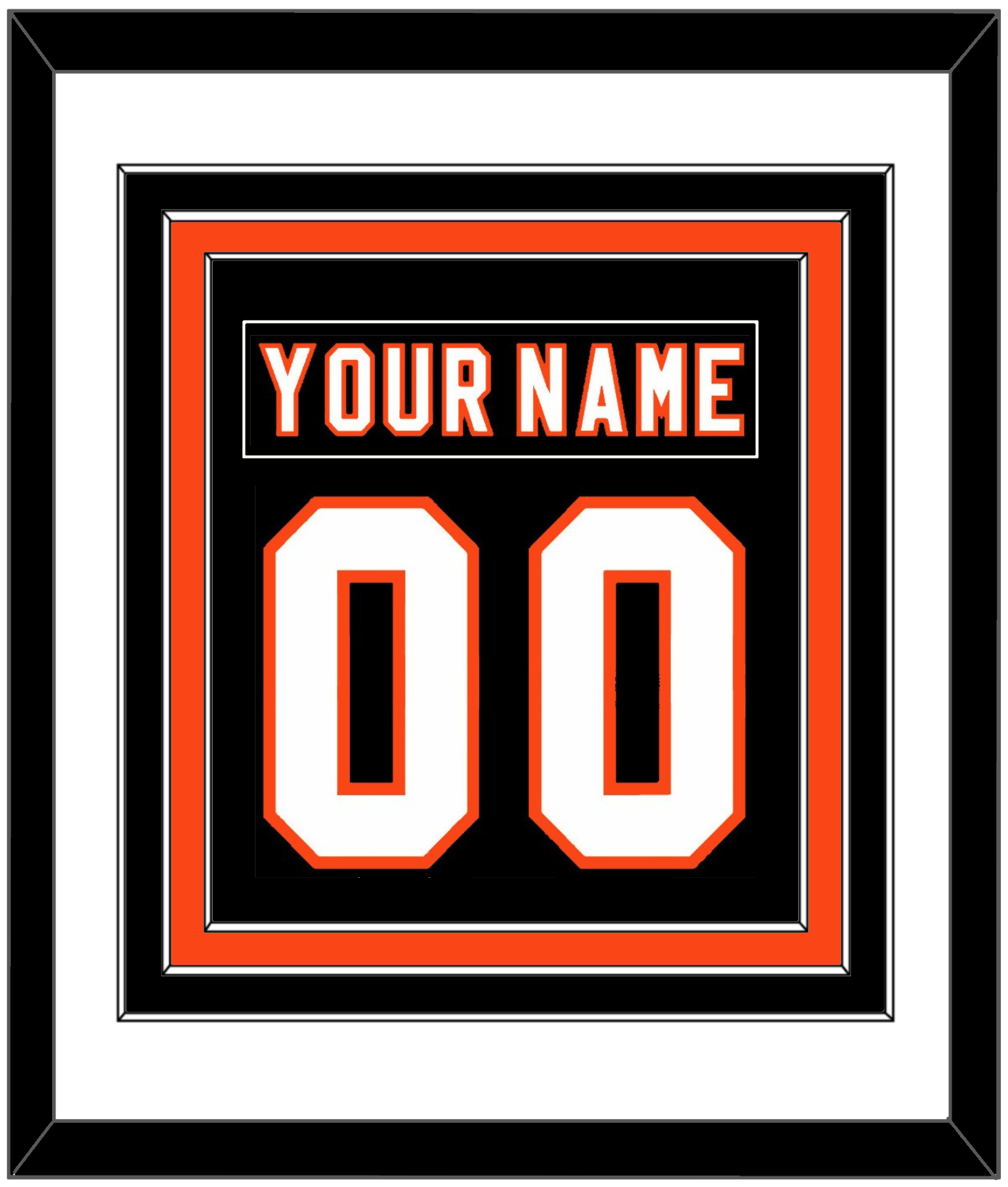 Philadelphia Nameplate & Number (Back) Combined - Home Black (2007-2010) - Premier Tier 1