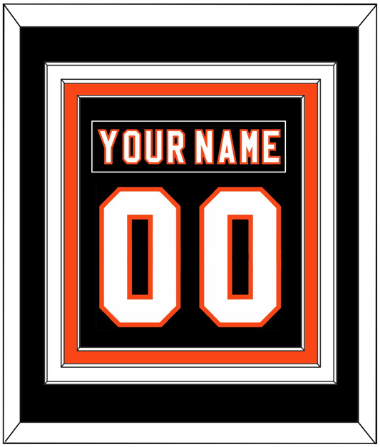 Philadelphia Nameplate & Number (Back) Combined - Road/Home Black (1997-2007) - Premier Tier 2