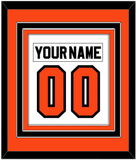 Philadelphia Nameplate & Number (Back) Combined - Road White (2007-2010) - Triple Mat 2