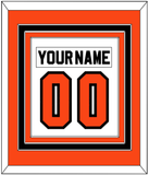 Philadelphia Nameplate & Number (Back) Combined - Road White (2007-2010) - Triple Mat 2