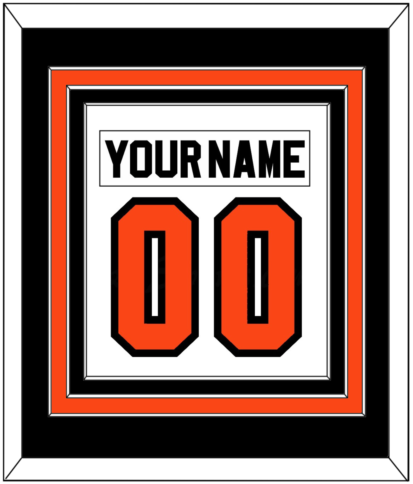 Philadelphia Nameplate & Number (Back) Combined - Home White (1983-2007) - Premier Tier 3