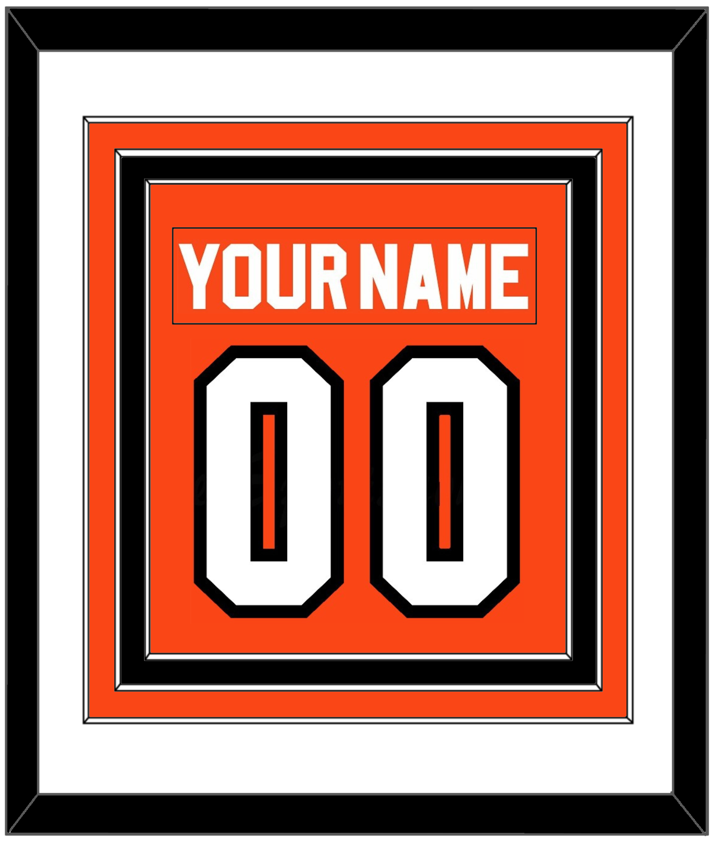 Philadelphia Nameplate & Number (Back) Combined - Road Orange (1983-2001) - Premier Tier 1