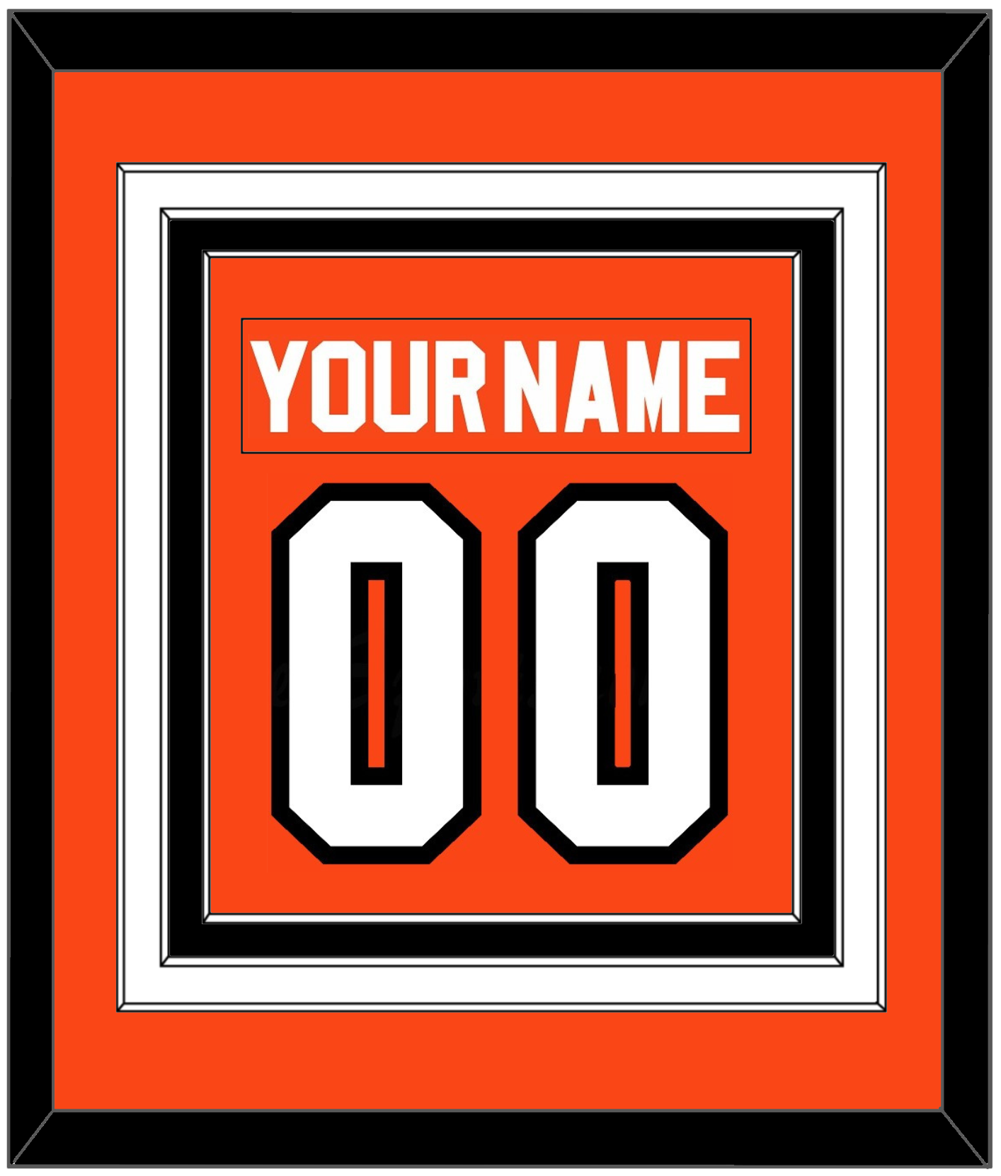 Philadelphia Nameplate & Number (Back) Combined - Road Orange (1977-1983) - Premier Tier 2