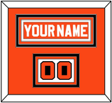 Philadelphia Nameplate & Number (Shoulder) - Road Orange (1977-1983) - Triple Mat 4