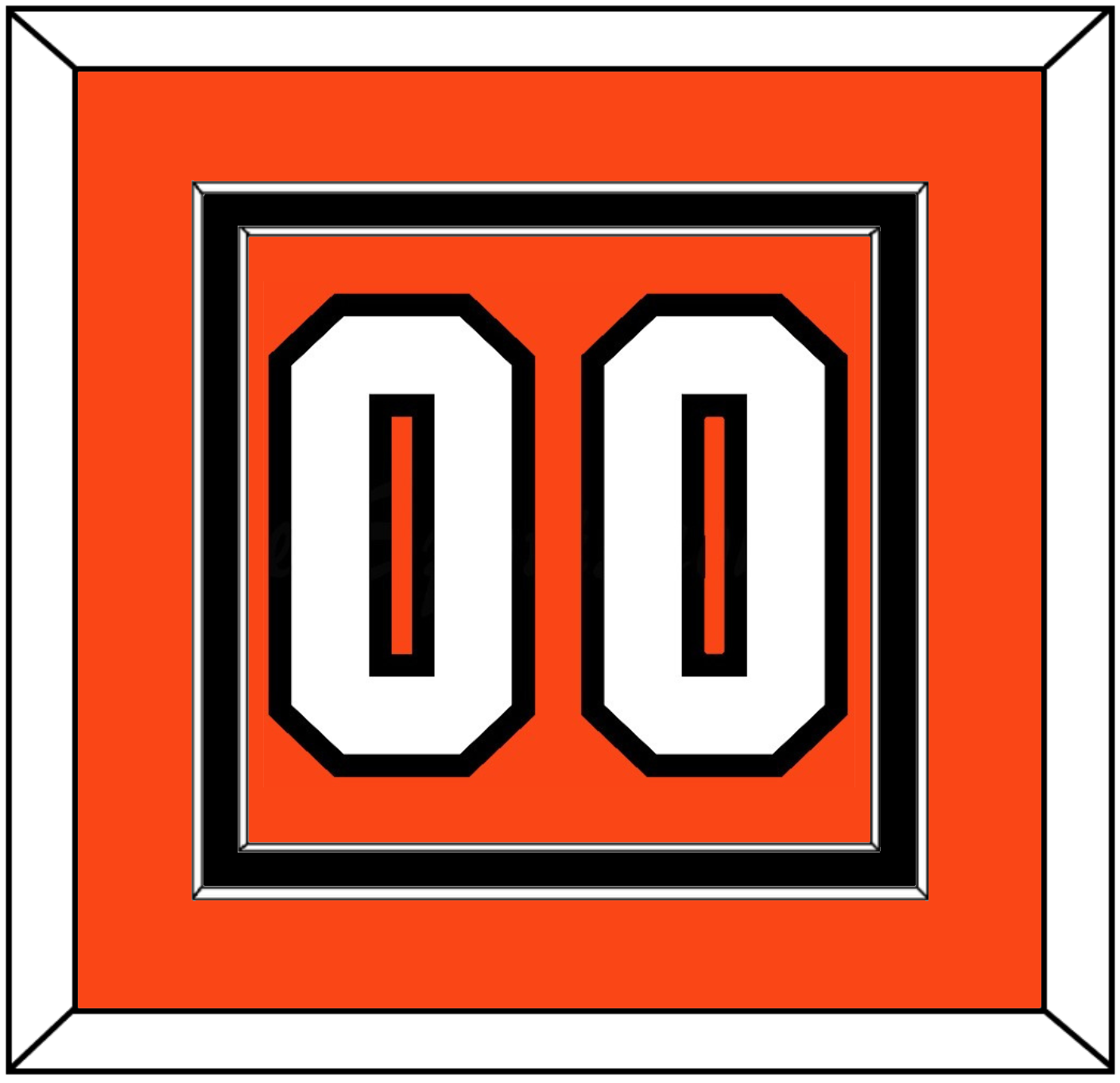 Philadelphia Number (Back) - Road Orange (1972-1983) - Signature Tier 2