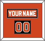 Philadelphia Nameplate & Number (Shoulder) - Reverse Retro Orange (2020-2021) - Single Mat 2
