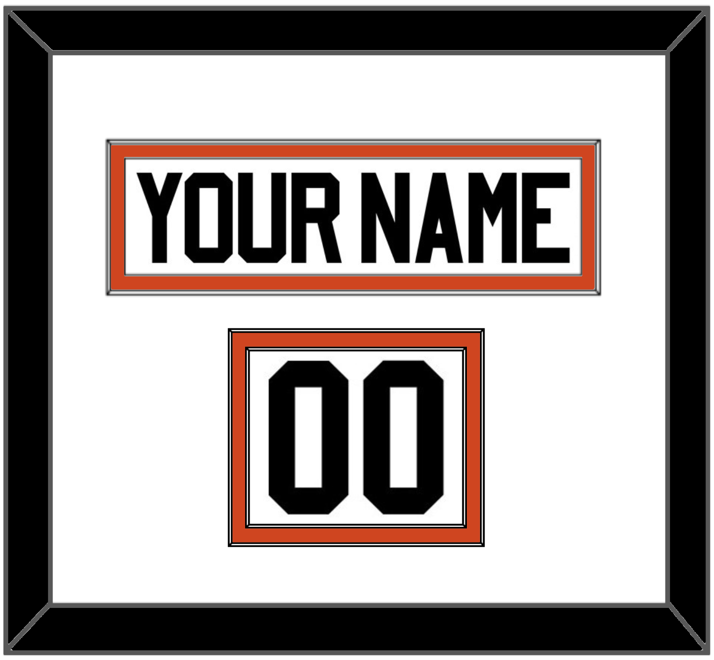 Philadelphia Nameplate & Number (Shoulder) - Home Orange - Signature Tier 1