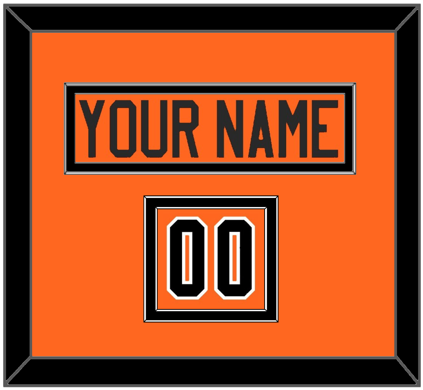 Philadelphia Nameplate & Number (Shoulder) - Alternate Black  - Signature Tier 2