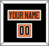 Philadelphia Nameplate & Number (Shoulder) - Alternate Black  - Double Mat 3