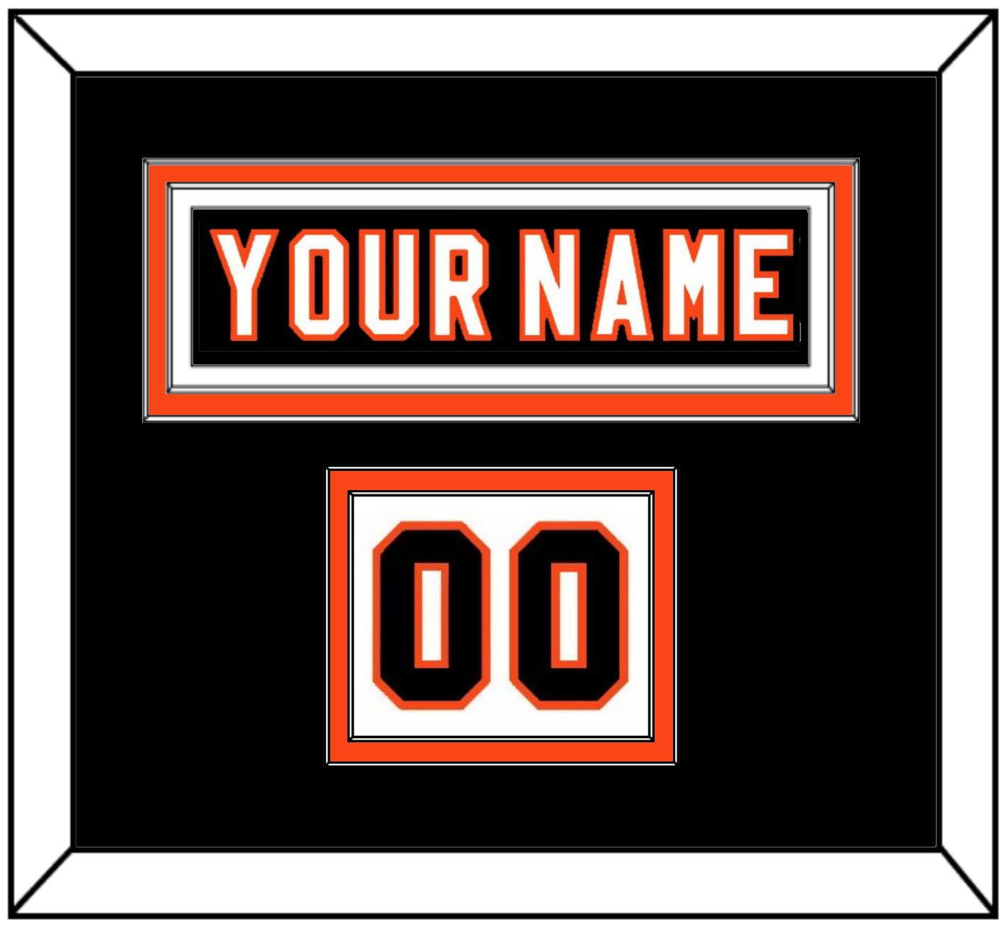 Philadelphia Nameplate & Number (Shoulder) - Home Black (2007-2010) - Signature Tier 4