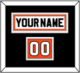 Philadelphia Nameplate & Number (Shoulder) - Road White (2007-2010) - Double Mat 5