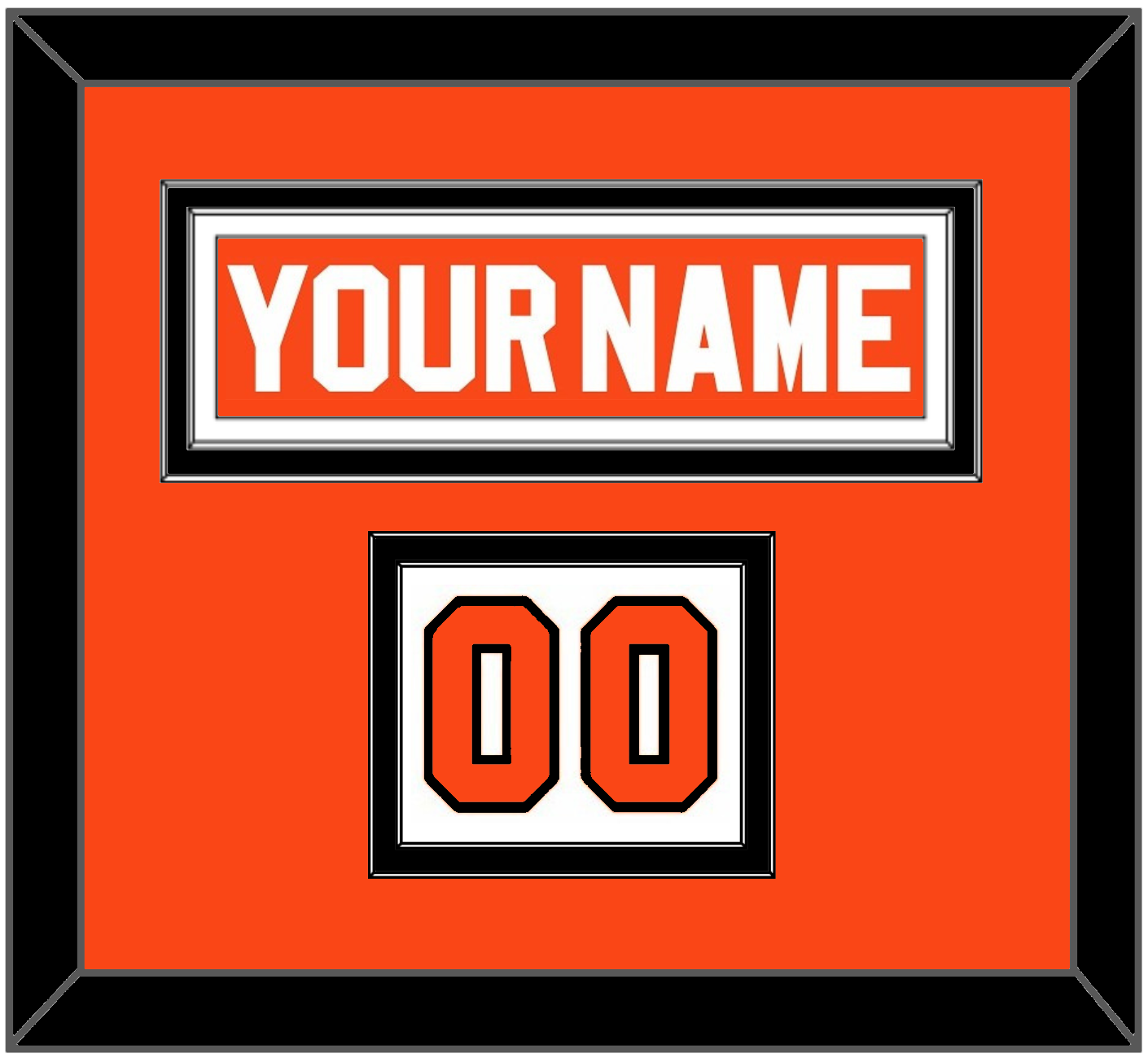 Philadelphia Nameplate & Number (Shoulder) - Road Orange (1983-2001) - Signature Tier 4