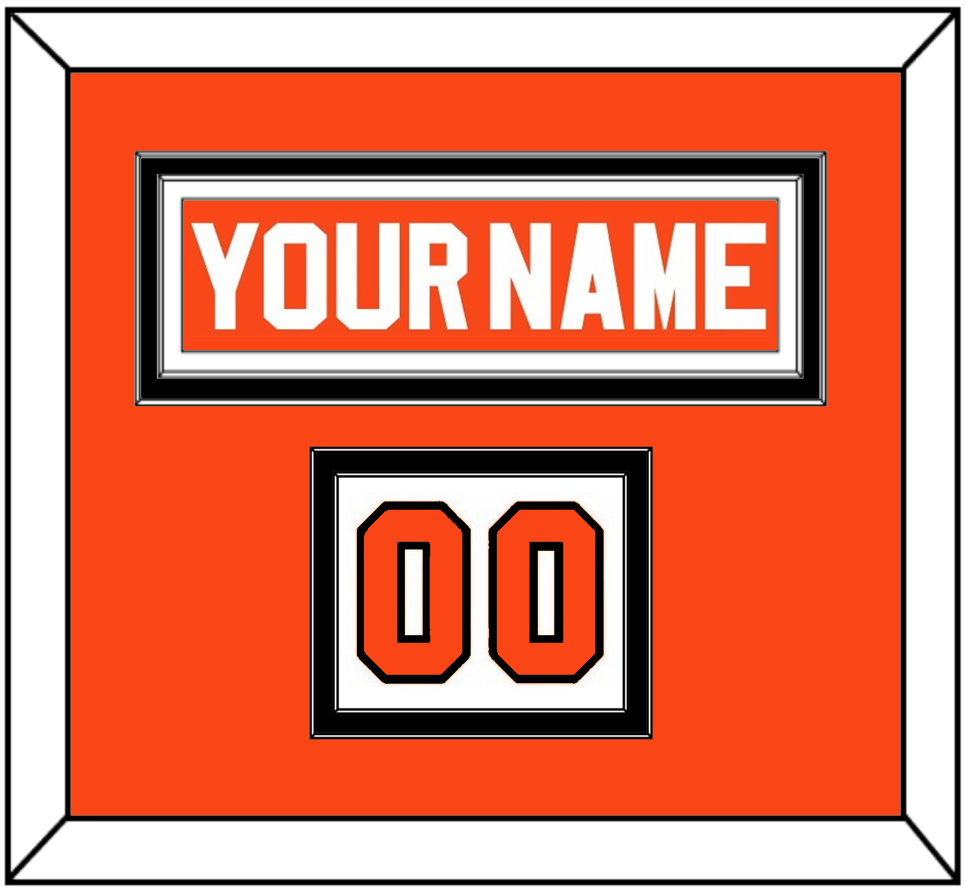 Philadelphia Nameplate & Number (Shoulder) - Road Orange (1983-2001) - Signature Tier 4