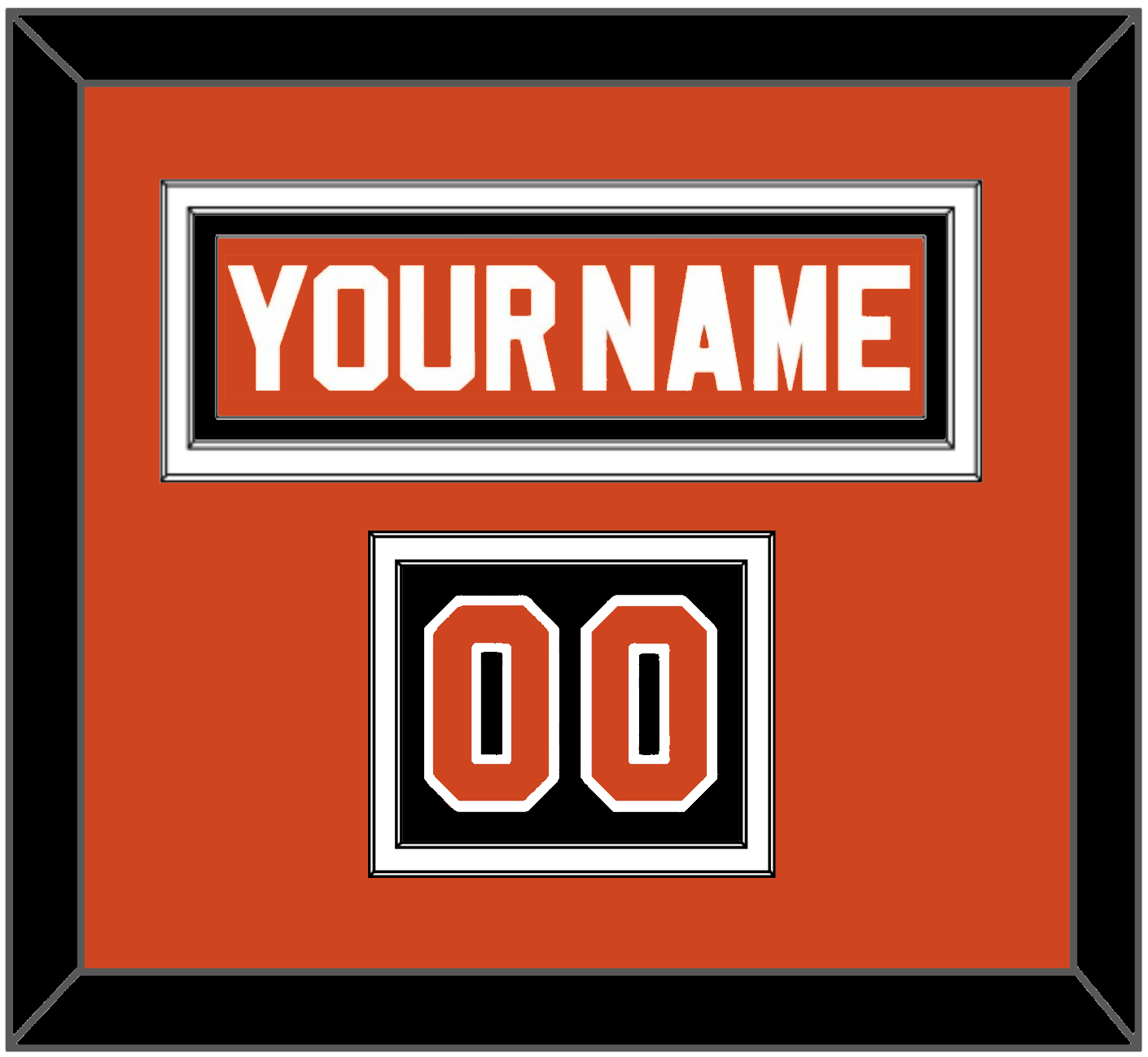 Philadelphia Nameplate & Number (Shoulder) - Reverse Retro Orange (2020-2021) - Signature Tier 2