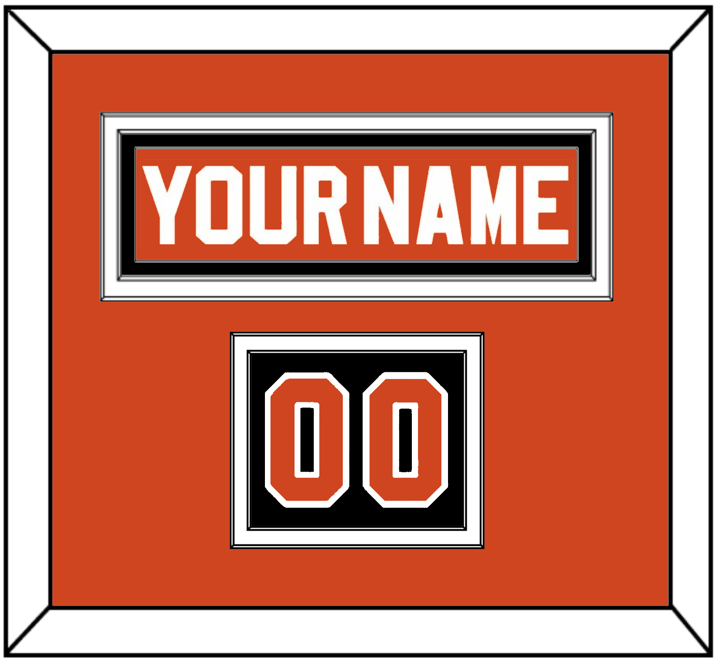 Philadelphia Nameplate & Number (Shoulder) - Reverse Retro Orange (2020-2021) - Signature Tier 2