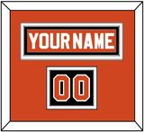 Philadelphia Nameplate & Number (Shoulder) - Reverse Retro Orange (2020-2021) - Double Mat 2