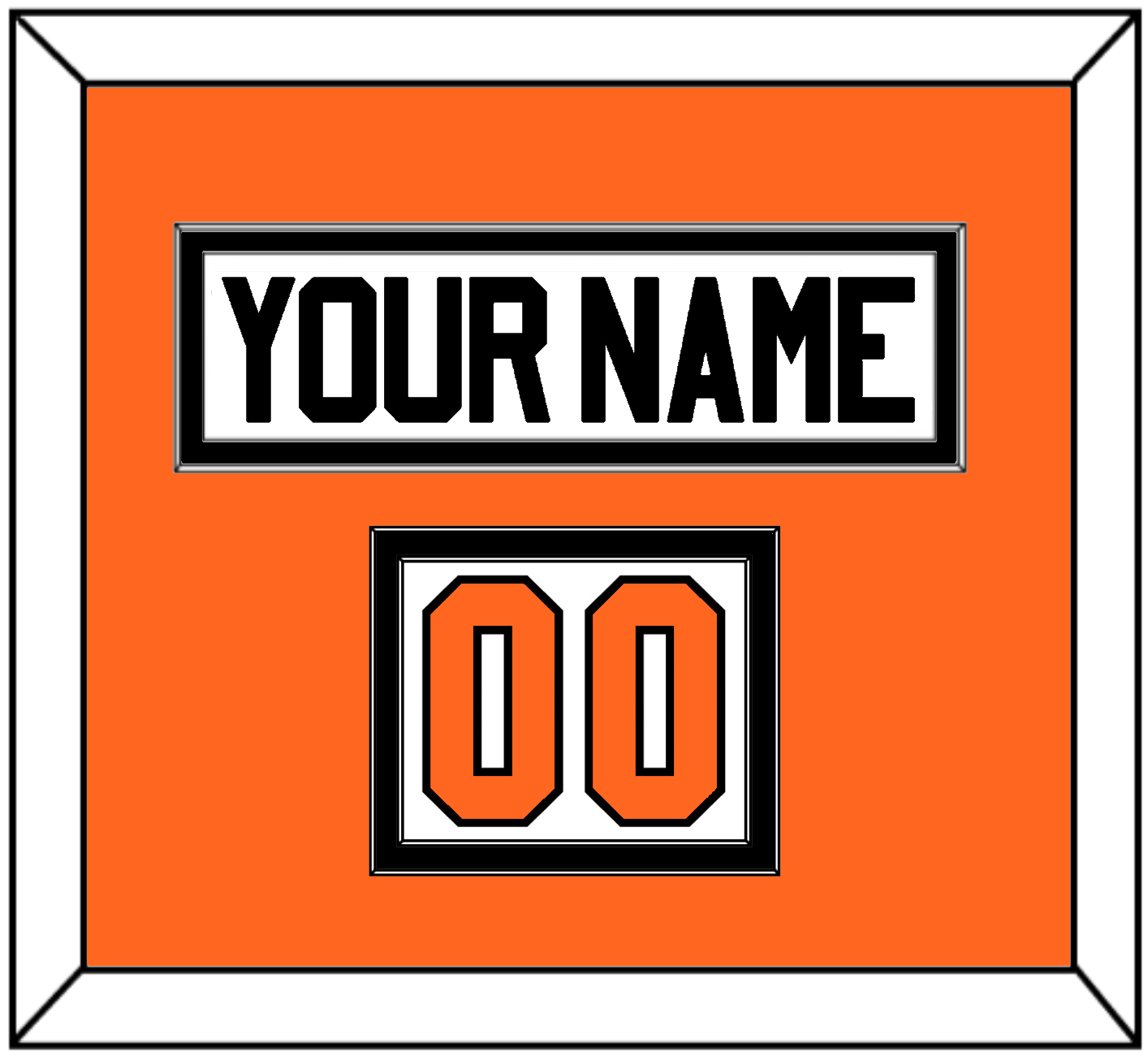 Philadelphia Nameplate & Number (Shoulder) - Home Orange (2010-2017) - Signature Tier 1