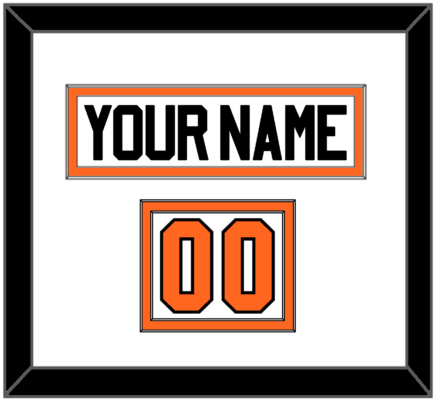 Philadelphia Nameplate & Number (Shoulder) - Home Orange (2010-2017) - Signature Tier 2
