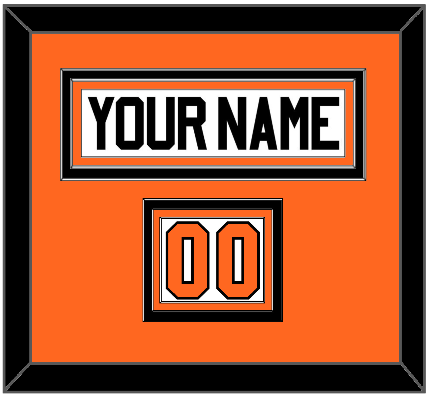 Philadelphia Nameplate & Number (Shoulder) - Home Orange (2010-2017) - Premier Tier 1