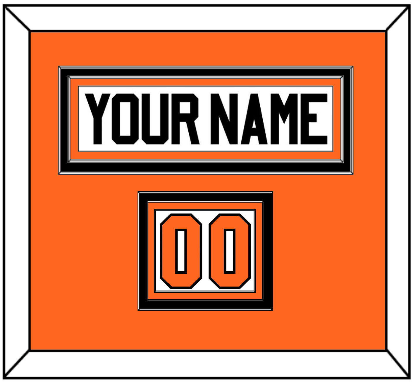 Philadelphia Nameplate & Number (Shoulder) - Home Orange (2010-2017) - Premier Tier 1